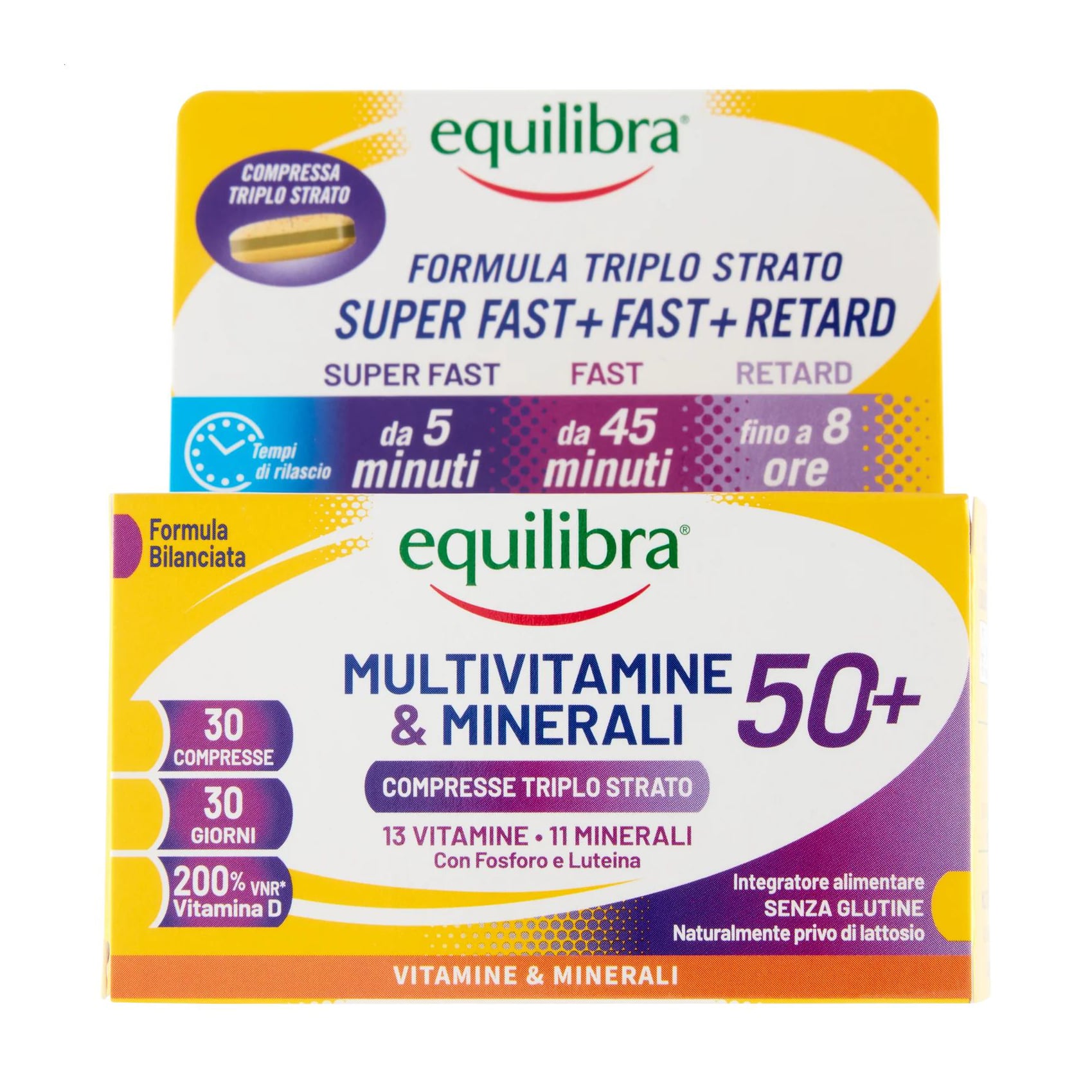 Мультивітаміни та мінерали для людей 50+ equilibra Multivitamine &amp; Minerali 50+, 30 таблеток